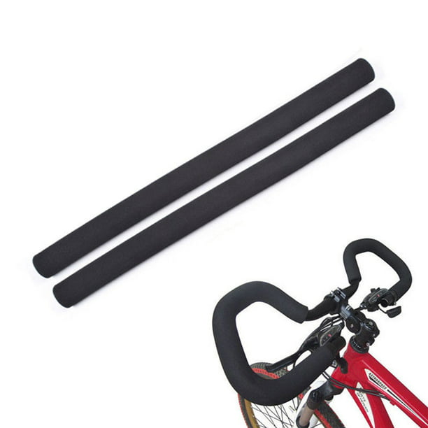 2PCS Bike Bicycle Handlebar Grip Sponge Foam Rubber Smooth Tube Cover Black